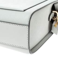 Pre Owned Dkny Grey Leather Ava Zip Crossbody Bag