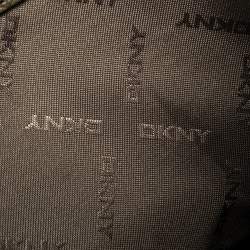 Pre Owned حقيبة دي كيه إن واي ساتشيل سحاب مزدوج جلد كاكي