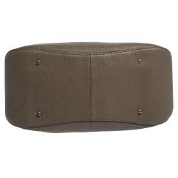 Pre Owned حقيبة دي كيه إن واي ساتشيل سحاب مزدوج جلد كاكي