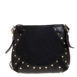 Dkny Black Canvas and Leather Crossbody Bag