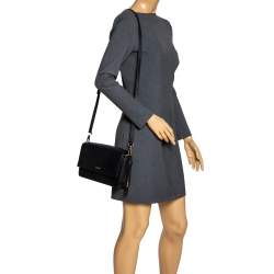 Pre Owned Dkny Black Leather Flap Crossbody Bag