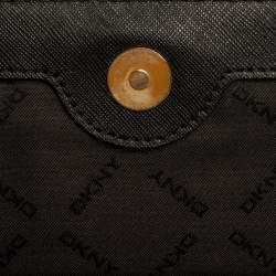 Pre Owned Dkny Black Leather Flap Crossbody Bag