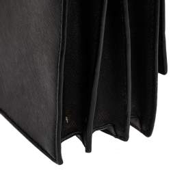 Pre Owned Dkny Black Leather Flap Crossbody Bag