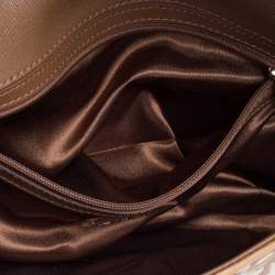 مملوكة مسبقًا Dkny Beige/Tan Signature Canvas and Leather Shoulder Bag