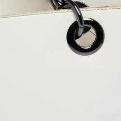 Dkny White Patent Leather Chain Tote