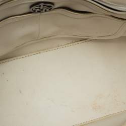 Dkny White Patent Leather Chain Tote