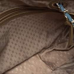 Pre Owned Dkny Blue Leather Camille Dome Shoulder Bag