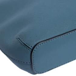 Pre Owned Dkny Blue Leather Camille Dome Shoulder Bag