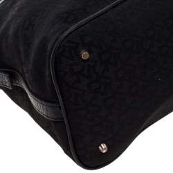 Pre Owned DKNY Black Canvas and Leather Satchel