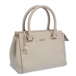 Pre Owned حقيبة يد دي كيه أن واي "دونا كاران" صغيرة جلد بيج فاتح