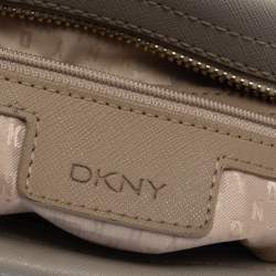 Pre Owned حقيبة يد دي كيه أن واي "دونا كاران" صغيرة جلد بيج فاتح