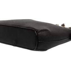 مملوكة مسبقًا حقيبة كتف دي كيه إن واي "كاميليا" دوم جلد أسود