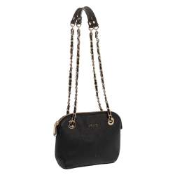 مملوكة مسبقًا حقيبة كتف دي كيه إن واي "كاميليا" دوم جلد أسود