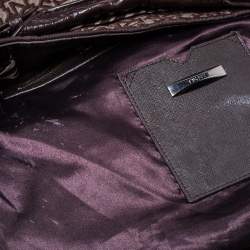 Dkny Brown Signature Canvas Scarf Hobo