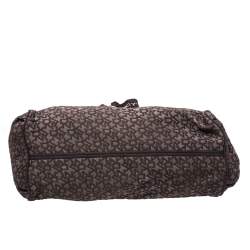 Dkny Brown Signature Canvas Scarf Hobo