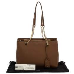 Pre Owned حقيبة يد دي كيه إن واي "بريانت بارك" سلسلة جلد بني