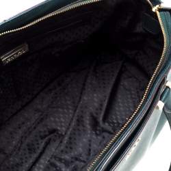 Pre Owned DKNY Green Leather Chelsea Top Zip Satchel