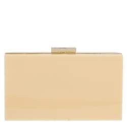 Pre Owned DKNY Beige Glitter Perspex Clutch