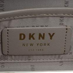 Pre Owned DKNY Beige Glitter Perspex Clutch