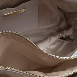 Pre Owned DKNY Beige Signature Canvas and Leather Zip Tote