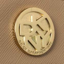 Pre Owned Dkny Mustard Leather Zip Tote