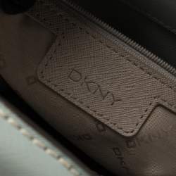 Pre Owned DKNY Pale Blue Leather Bryant Park Shoulder Bag