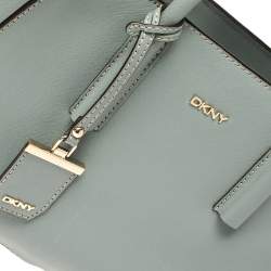 Pre Owned DKNY Pale Blue Leather Bryant Park Shoulder Bag