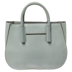 Pre Owned DKNY Pale Blue Leather Bryant Park Shoulder Bag