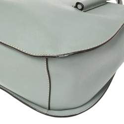 Pre Owned DKNY Pale Blue Leather Bryant Park Shoulder Bag