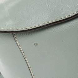 Pre Owned DKNY Pale Blue Leather Bryant Park Shoulder Bag