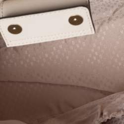 مملوكة مسبقًا DKNY Light Beige Perforated Leather Tote