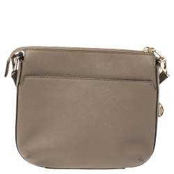 Pre Owned حقيبة كتف دي كي إن واي جلد بني