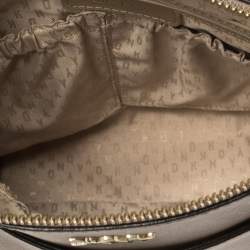 Pre Owned حقيبة كتف دي كي إن واي جلد بني