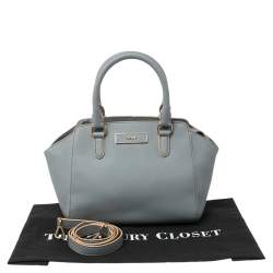 Pre Owned Dkny Blue Leather Chelsea Satchel