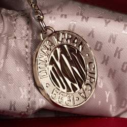 Pre Owned Dkny Red Leather Double Zip Tote