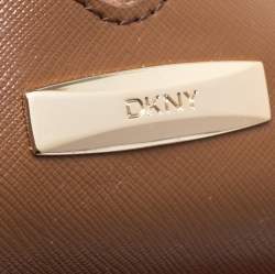 Pre Owned DKNY Magenta Pebbled Leather Zip Chain Shoulder Bag