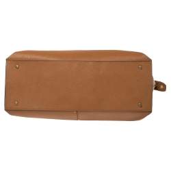 مملوكة مسبقًا DKNY Tan Leather Bryant Park Zip Tote