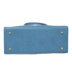 Pre Owned حقيبة دي كي إن واي براينت بارك جلد أزرق بسحاب