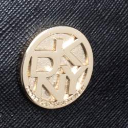 Pre Owned Dkny Black Signature Canvas and Leather Hobo