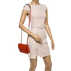 مملوكة مسبقًا DKNY Orange Leather Bryant Park Crossbody Bag