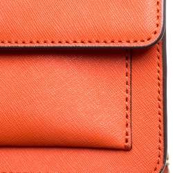 مملوكة مسبقًا DKNY Orange Leather Bryant Park Crossbody Bag