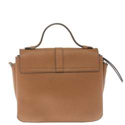 Pre Owned Dkny Brown Pebbled Leather Crossbody Bag