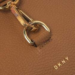 Pre Owned Dkny Brown Pebbled Leather Crossbody Bag