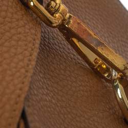 Pre Owned Dkny Brown Pebbled Leather Crossbody Bag