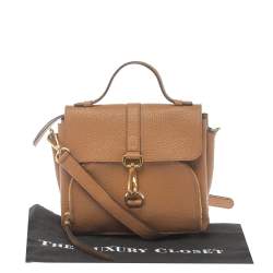 Pre Owned Dkny Brown Pebbled Leather Crossbody Bag
