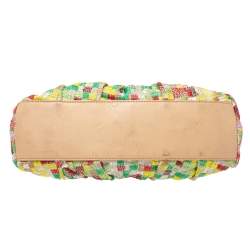 Pre Owned Dkny Multicolor Canvas Embroidered Tote