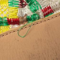 Pre Owned Dkny Multicolor Canvas Embroidered Tote