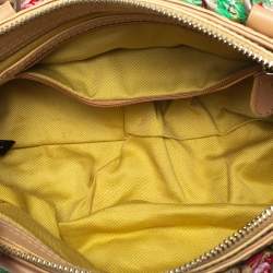 Pre Owned Dkny Multicolor Canvas Embroidered Tote