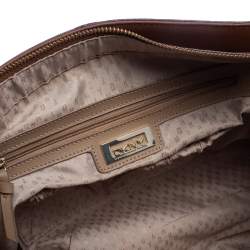 مملوكة مسبقًا Dkny Tan Leather Bryant Park Chain Tote