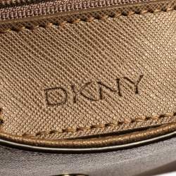 Pre Owned DKNY Brown Leather Bryant Park Envelope Crossbody Bag